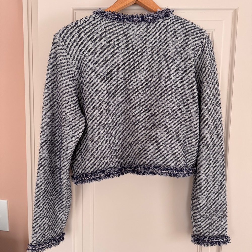 NWT J. Crew Collection cropped lady jacket in textured sz M - Picture 3 of 5